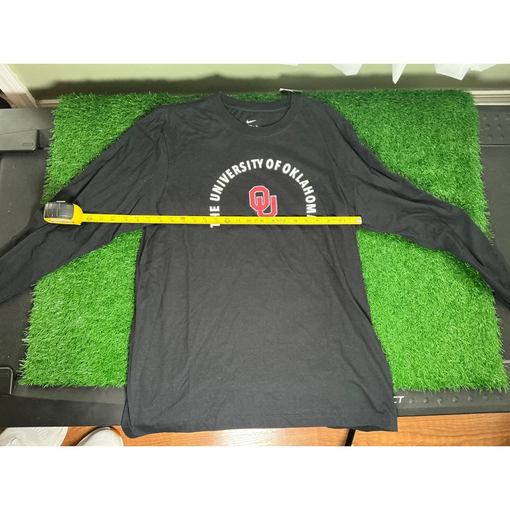 Nike Oklahoma Sooners Long Sleeve Shirt Mens Large Black DD7078-010